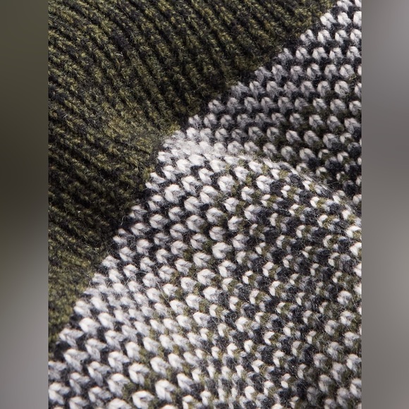 RAG & BONE Men's Wool Reversible Birdseye Wool Sweater Black Multi M New - Picture 9 of 14